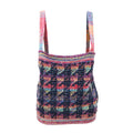 CHANEL MULTI-COLOUR HOUNDSTOOTH KNIT TANK TOP - SIZE 42