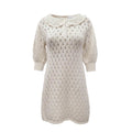 CELINE CROCHET CREAM DRESS - SIZE XS