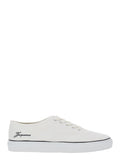 Jacquemus Men White Sneakers 'Les Fefe' With Contrast Logo In Cotton For Men
