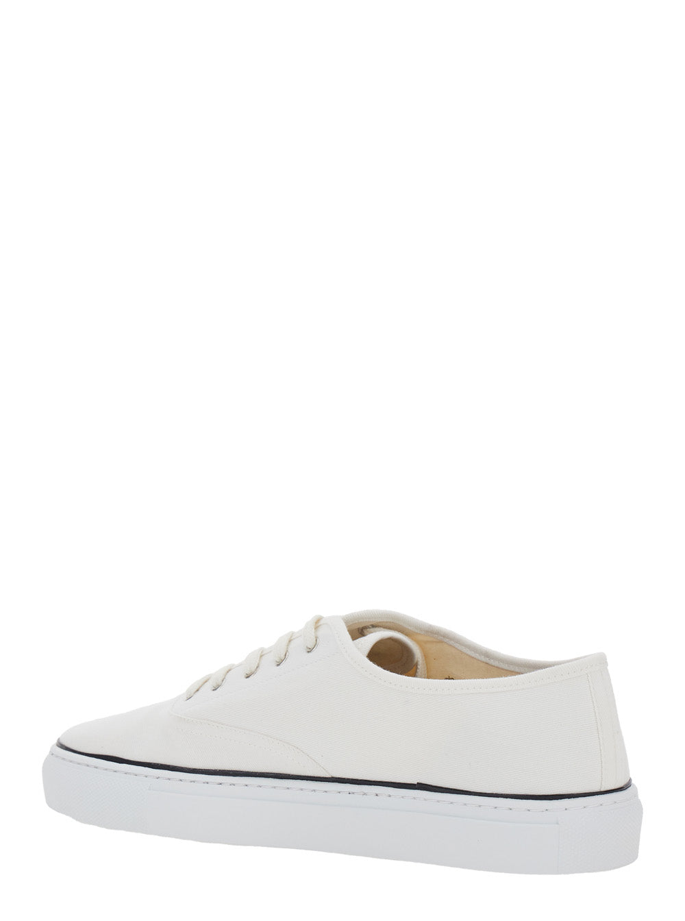 Jacquemus Men White Sneakers 'Les Fefe' With Contrast Logo In Cotton For Men