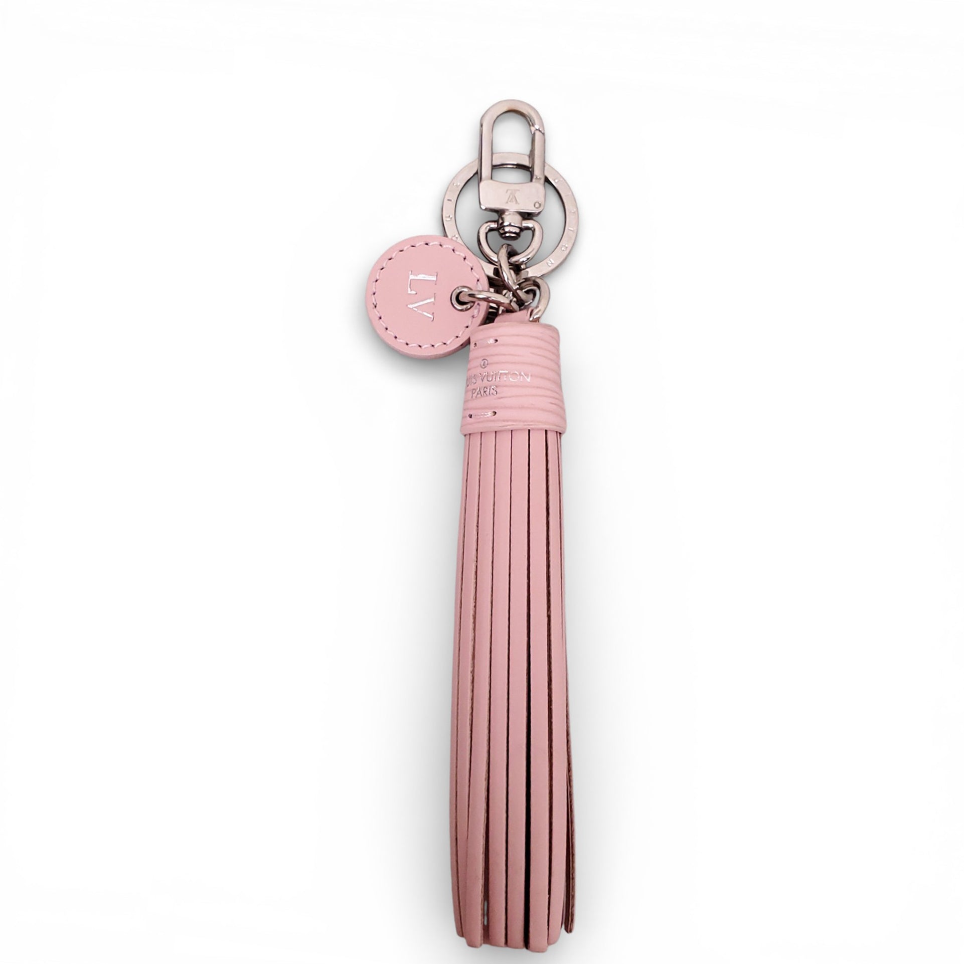 LOUIS VUITTON PINK EPI LEATHER FRINGE KEY CHAIN