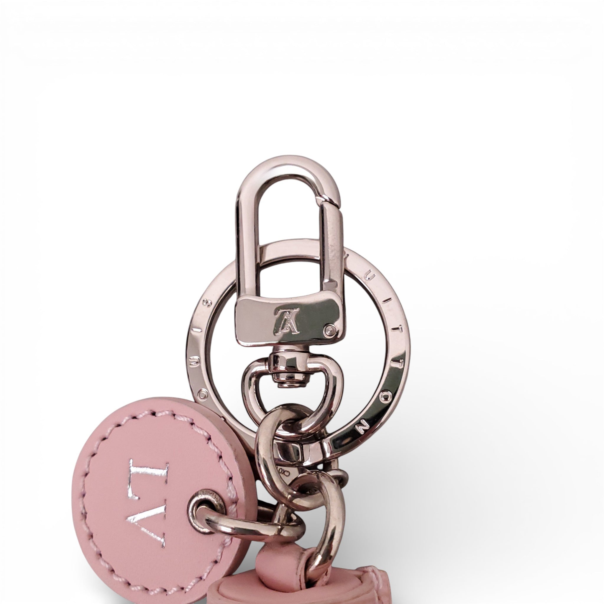 LOUIS VUITTON PINK EPI LEATHER FRINGE KEY CHAIN