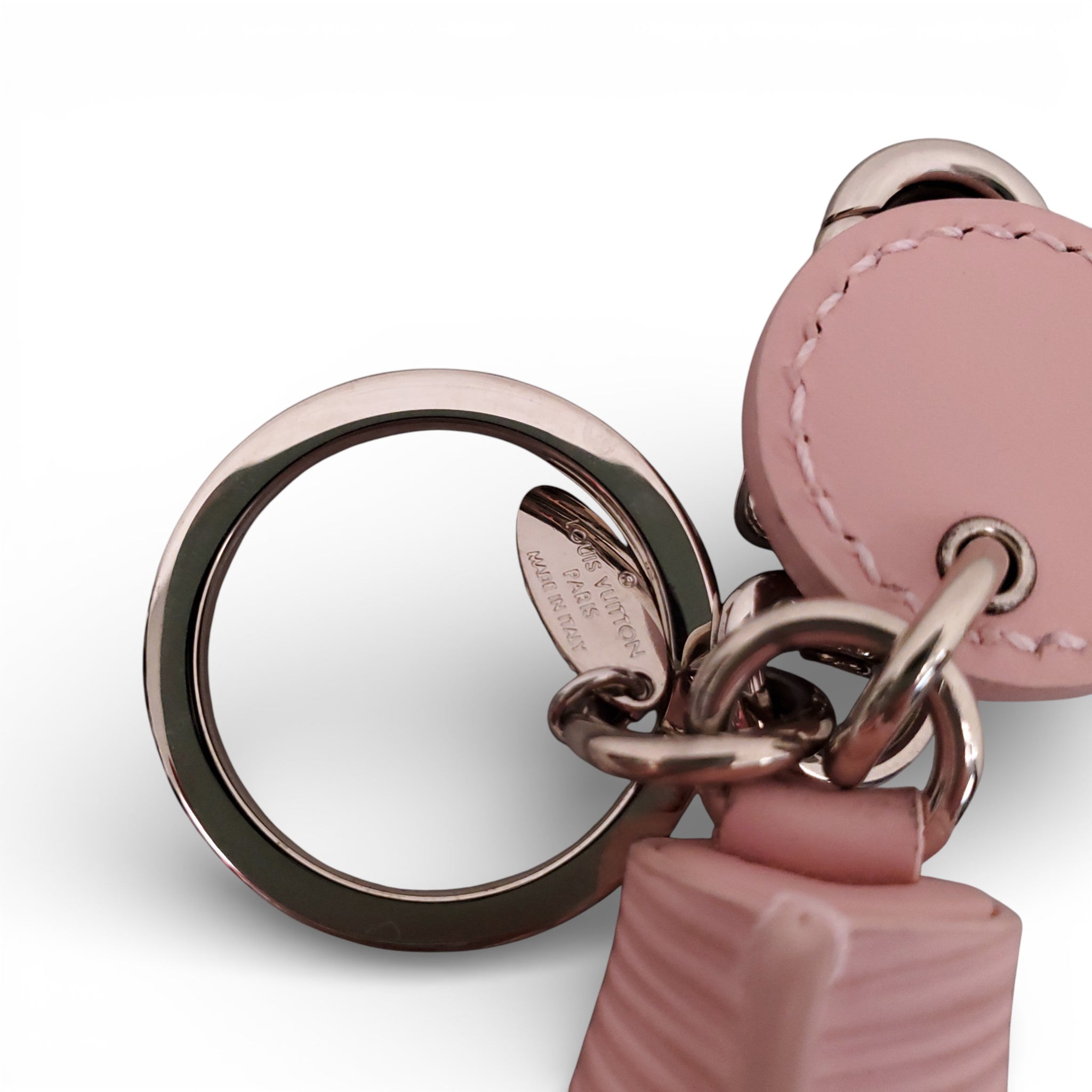 LOUIS VUITTON PINK EPI LEATHER FRINGE KEY CHAIN
