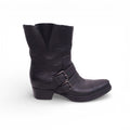 MIU MIU BLACK MOTO BOOTS - SIZE 37.5