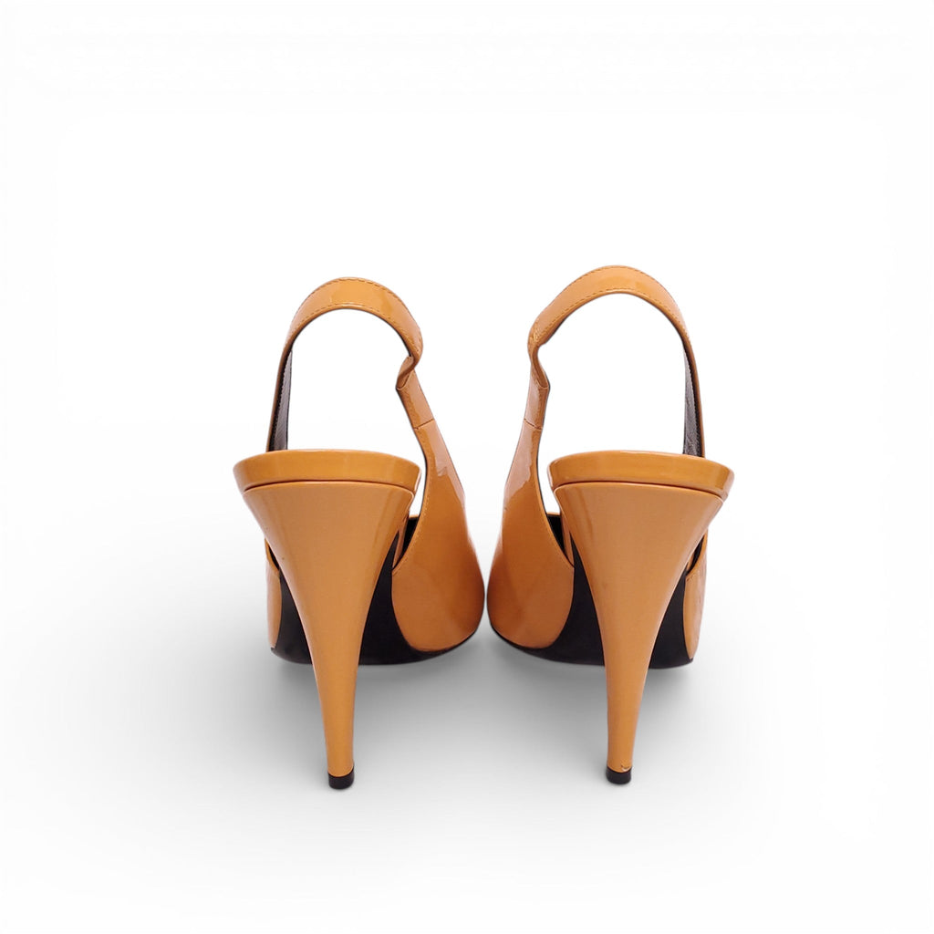 SAINT LAURENT YELLOW PATENT HEELS - SIZE 38 (FITS SIZE 35/36)
