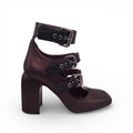 ANTONIO MARRAS MARY JANE METALLIC BOOTIES - SIZE 37
