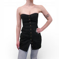 SAINT LAURENT DENIM BUSTIER TOP - SIZE 38