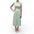 LOULOU STUDIO GREEN CUTOUT DETAIL DRESS - SIZE XS