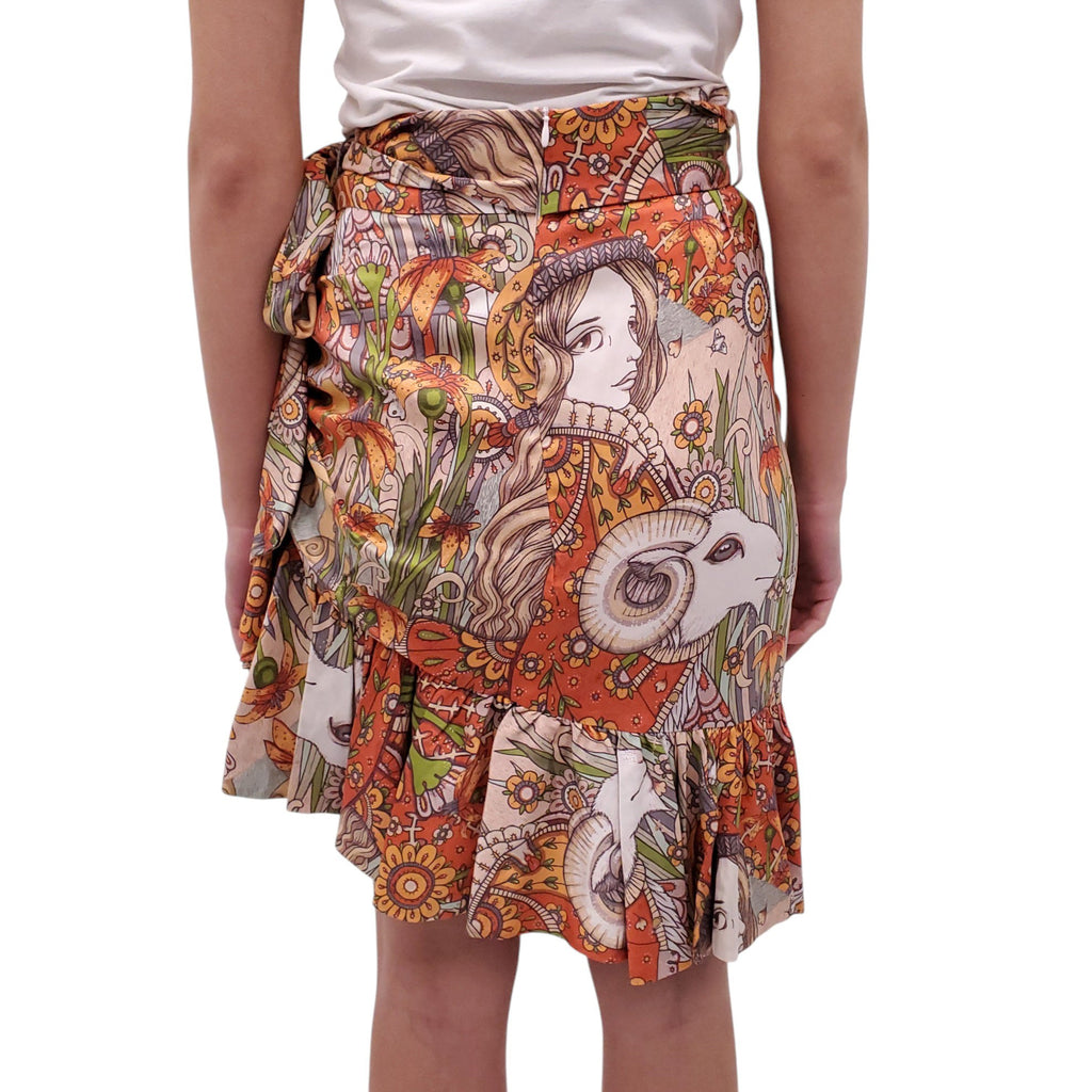ZIMMERMANN 'KALEIDOSCOPE' WRAP SKIRT - SIZE 2 (US 8)