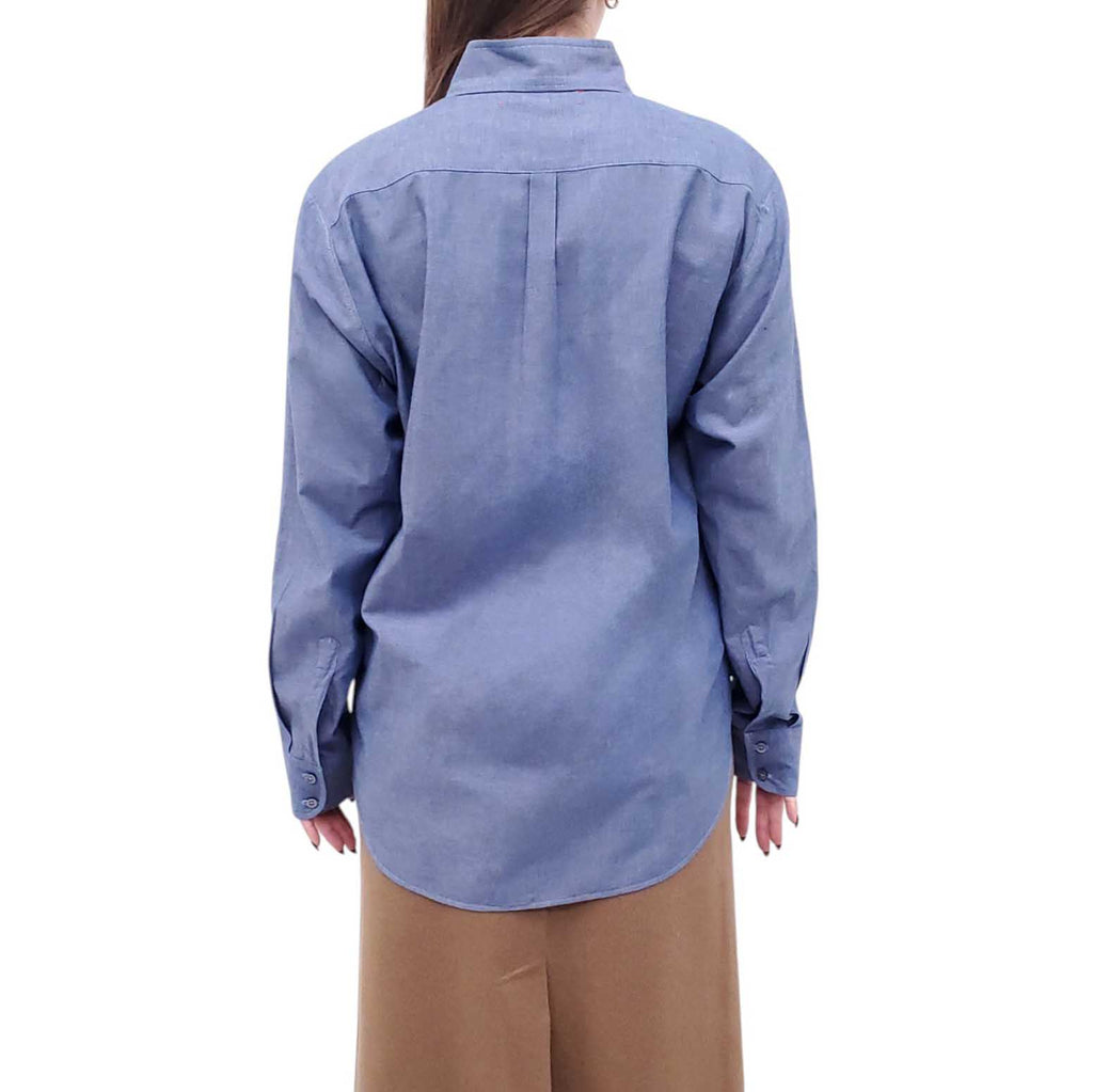 XIRENA DENIM EFFECT COTTON SHIRT - SIZE M