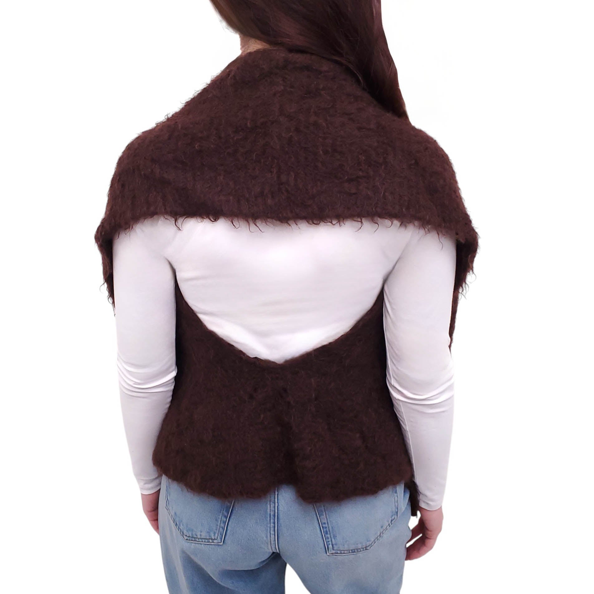 HERMÈS BROWN KNIT SHAWL