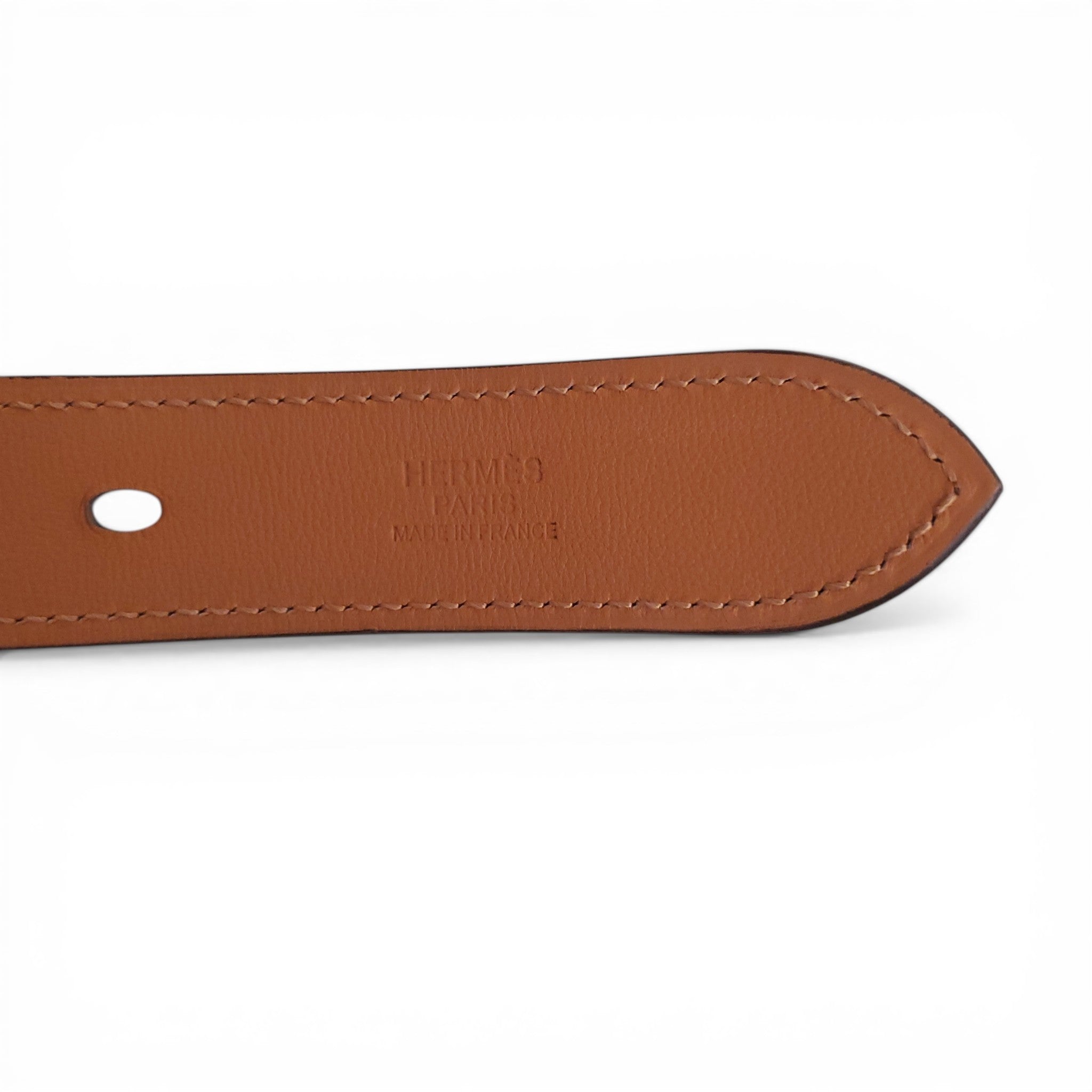 HERMÈS CHAIN DE’ANCRE BLACK LEATHER BELT - SIZE 75