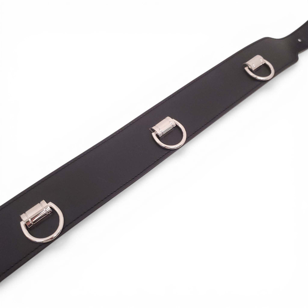 HERMÈS CHAIN DE’ANCRE BLACK LEATHER BELT - SIZE 75