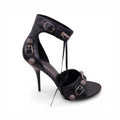 BALENCIAGA BLACK CAGOLE SANDAL HEELS - SIZE 40