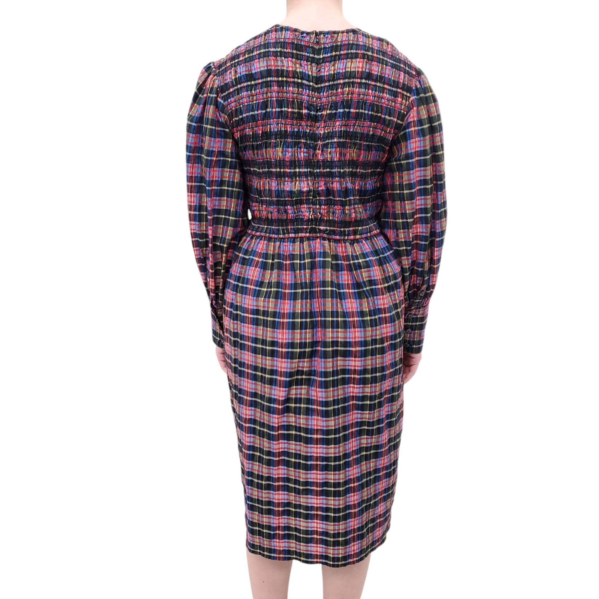 GANNI PLAID GINGHAM DRESS - SIZE 42