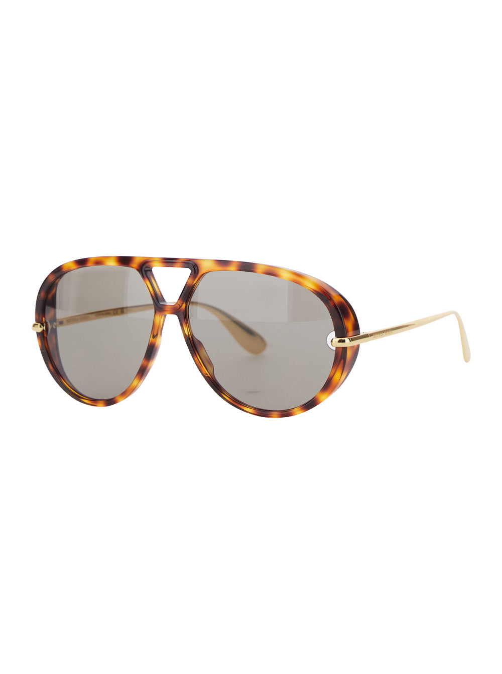 Bottega Veneta Women Brown Sunglasses With Thin Temples With Logo Lettering In Acetate For Women