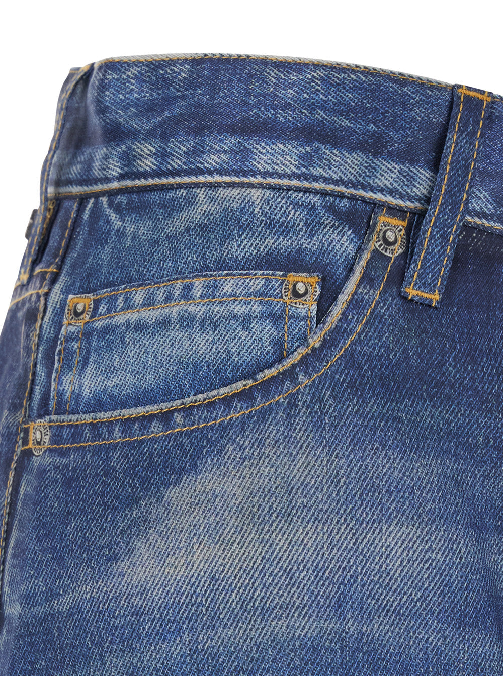 Golden Goose Women Blue Wide-Leg Vintage Effect Five-Pocket Jeans In Denim For Women