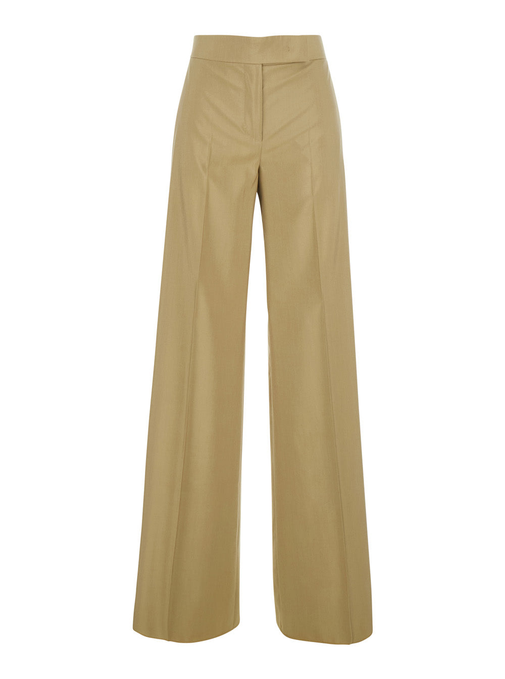 Max Mara Women 'Bronte' Beige Pants With Side Pockets In Wool And Silk Woman