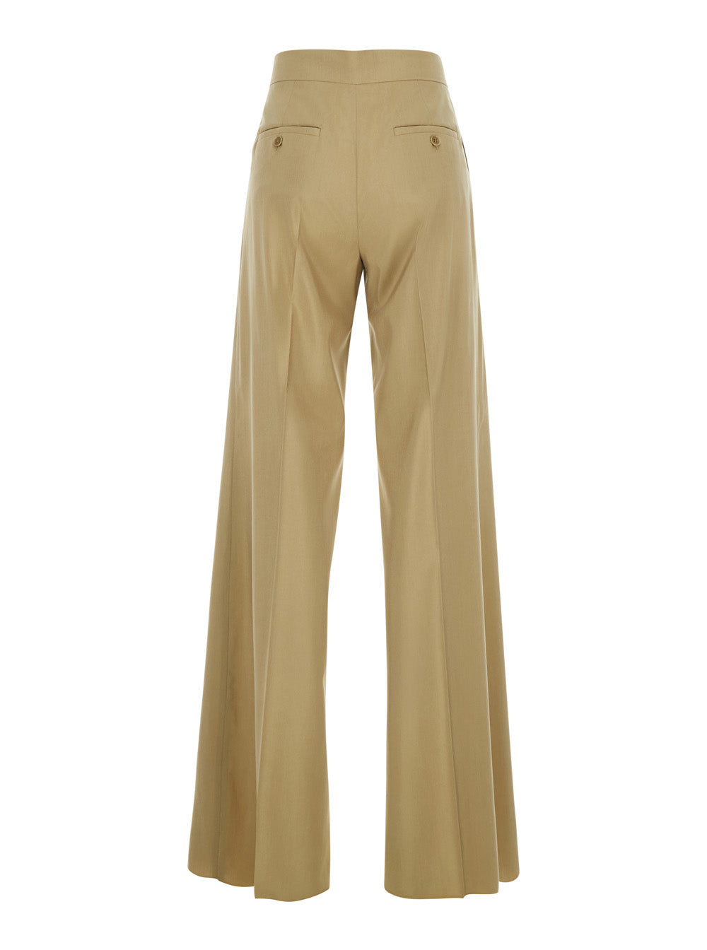 Max Mara Women 'Bronte' Beige Pants With Side Pockets In Wool And Silk Woman