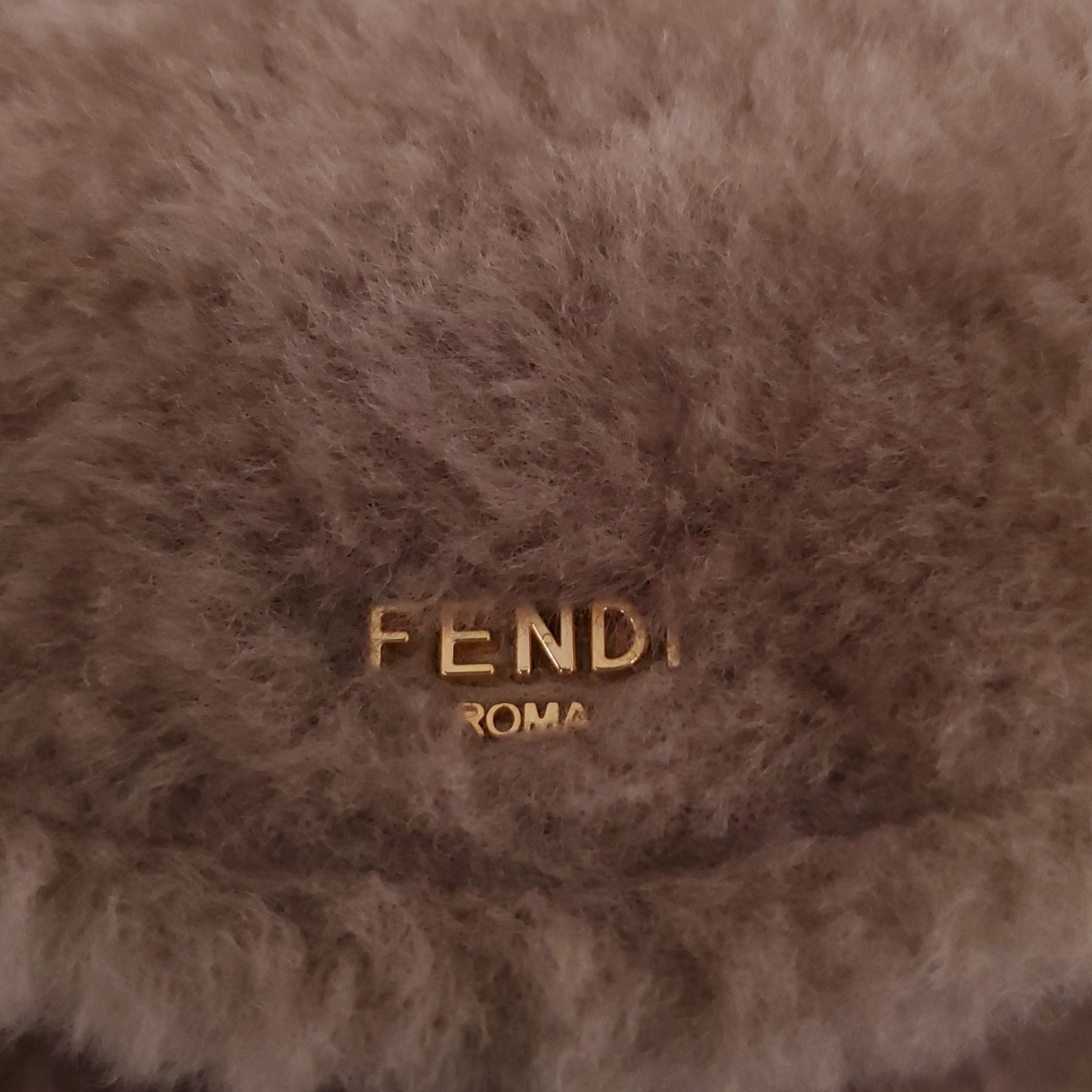 FENDI TAUPE TEDDY SMALL SPY BAG