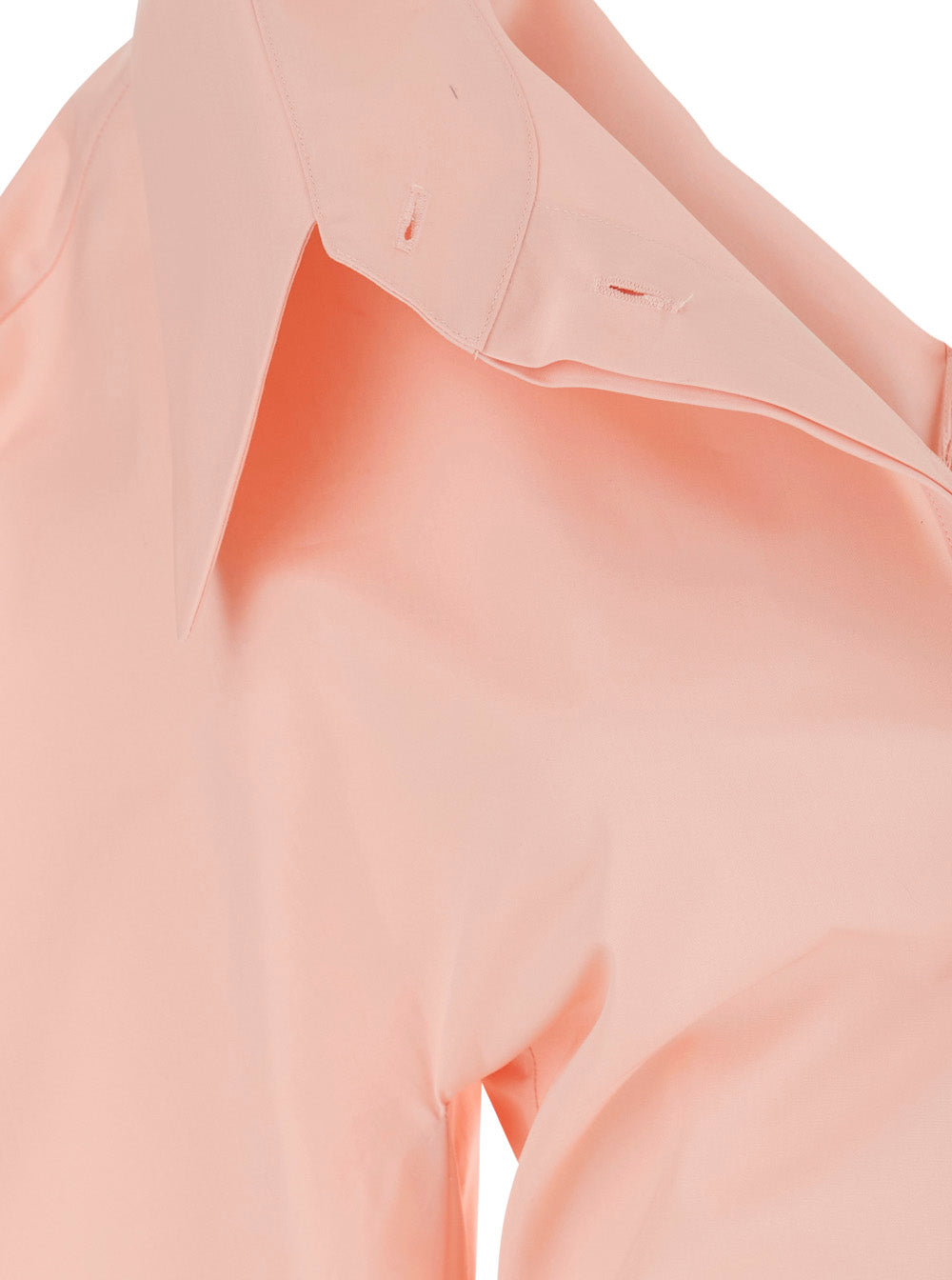 Givenchy Women Pink Fitted Shirt With Cut-Out Design On Front And Back In Cotton For Women