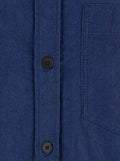 Givenchy Men Blue Shirt With Pointed Collar And Logo Print On The Back In Cotton And Fabric Blend For Men