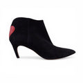 DIOR BLACK SUEDE HEART BOOTIES - SIZE 38