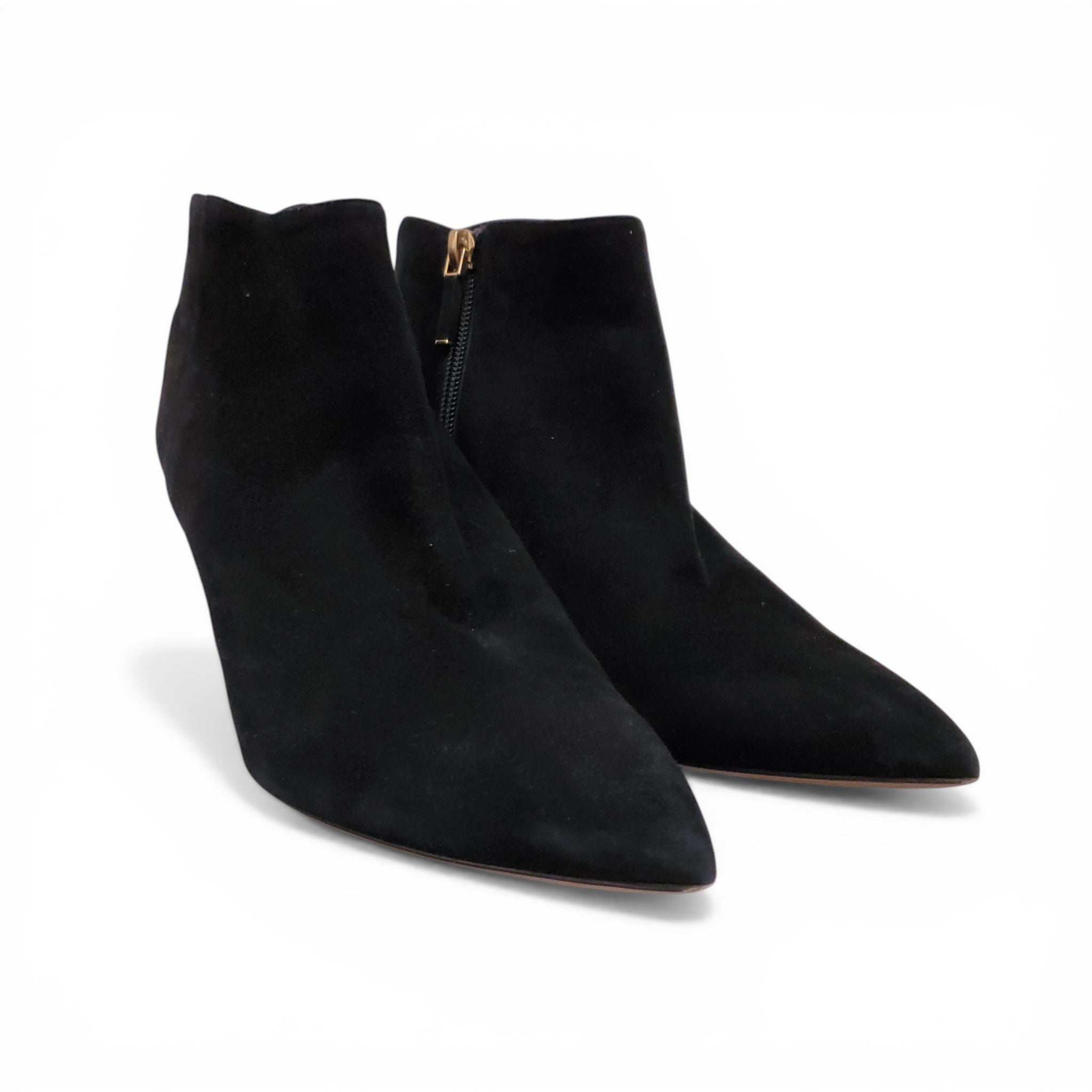 DIOR BLACK SUEDE HEART BOOTIES - SIZE 38