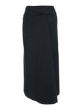 Max Mara Women Black Skirt With Bow Detail On The Front And Zip Closure On The Back In Stretch Cotton Blend For Women