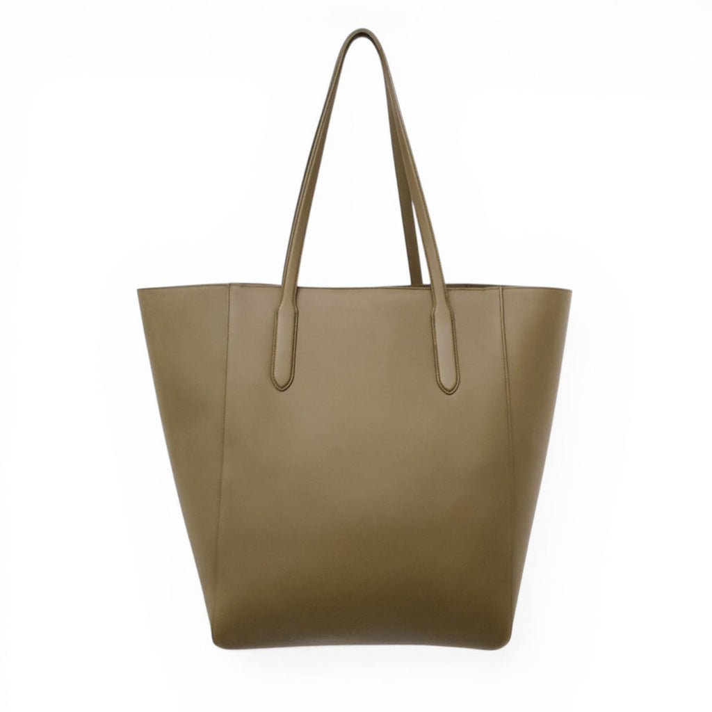 LORO PIANA GREEN SESIA L LEATHER TOTE BAG
