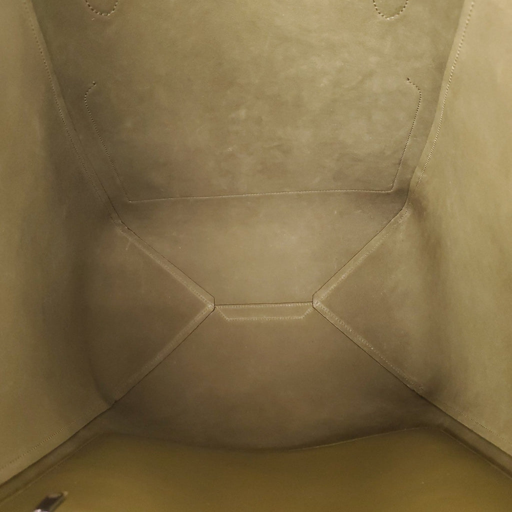 LORO PIANA GREEN SESIA L LEATHER TOTE BAG