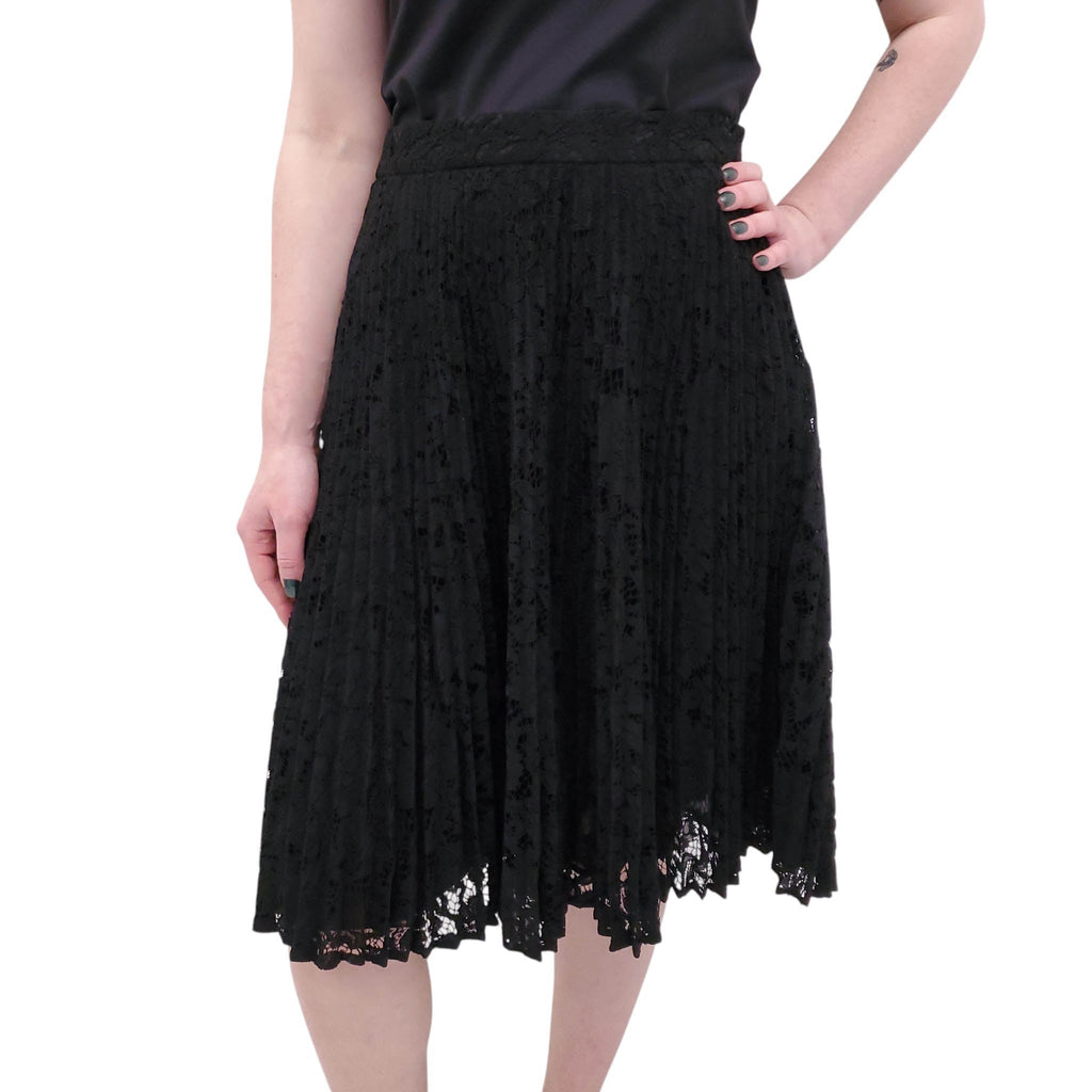 VALENTINO PLEATED LACE SKIRT - SIZE 12