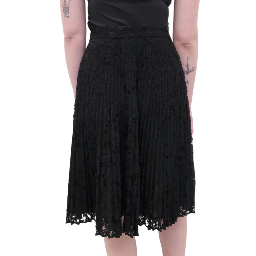 VALENTINO PLEATED LACE SKIRT - SIZE 12