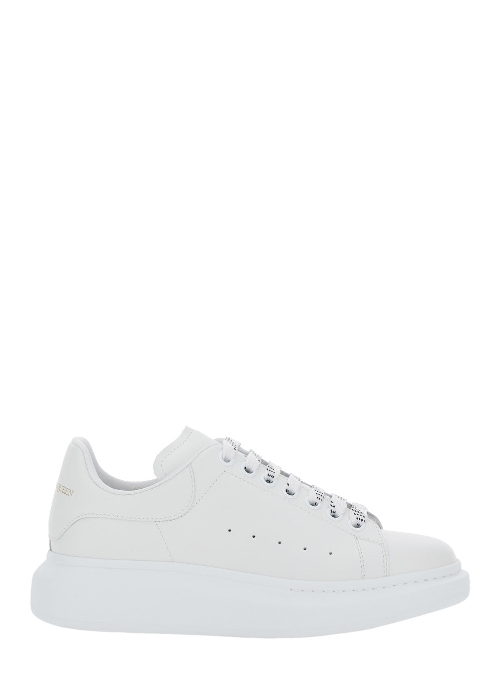 Alexander Mcqueen Men Low Top Sneaker 'Alexander Mcqueen' With Logo Lettering On Tongue And Heel In White Leather For Men