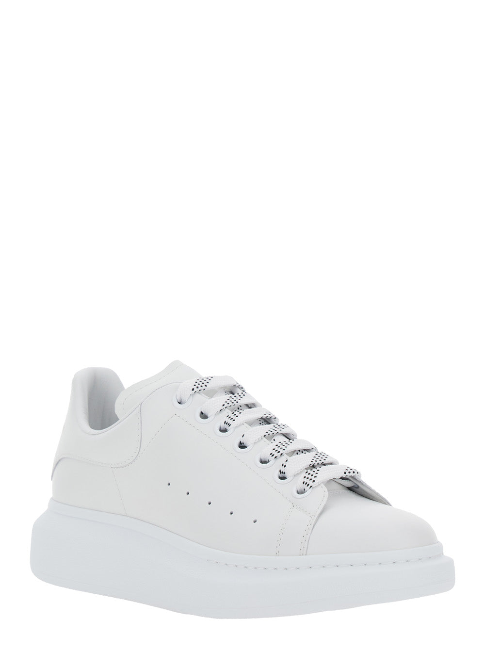 Alexander Mcqueen Men Low Top Sneaker 'Alexander Mcqueen' With Logo Lettering On Tongue And Heel In White Leather For Men