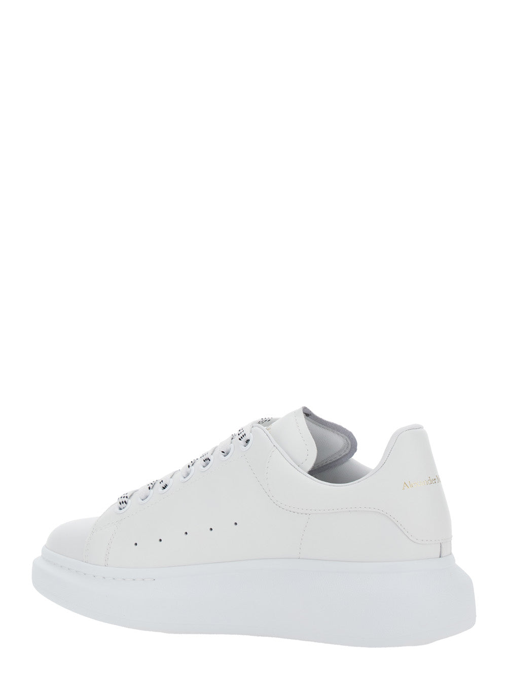 Alexander Mcqueen Men Low Top Sneaker 'Alexander Mcqueen' With Logo Lettering On Tongue And Heel In White Leather For Men