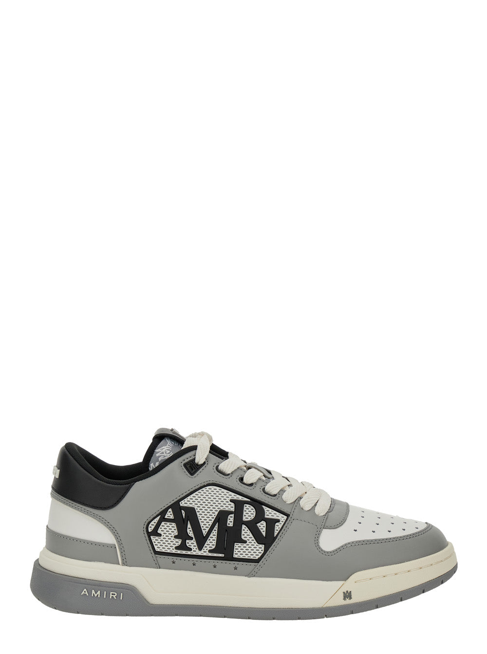 Amiri Men Sneaker 'Classic Low' With Maxi Logo On The Side And Logo Patch On The Tongue In Gray Leather Men