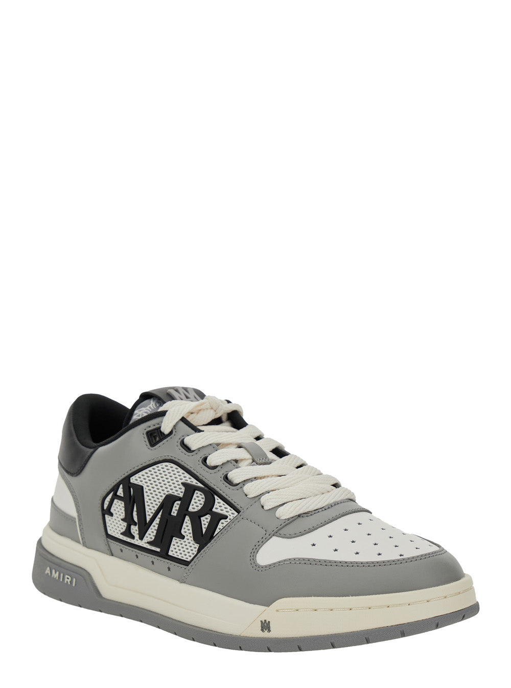 Amiri Men Sneaker 'Classic Low' With Maxi Logo On The Side And Logo Patch On The Tongue In Gray Leather Men