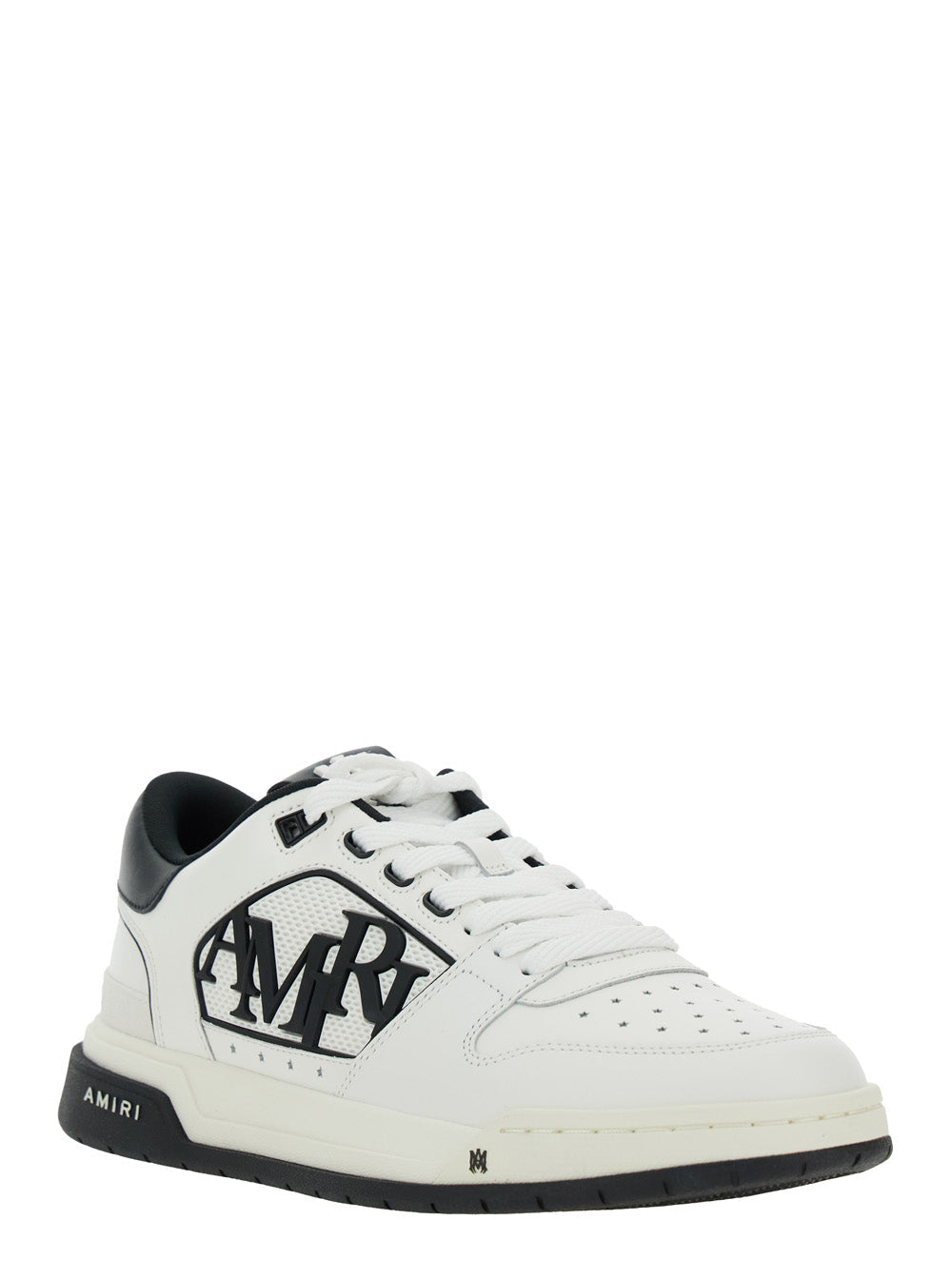 Amiri Men Low Top Sneakers With Logo Patch On The Side And Contrasting Heel With Leather Logo Lettering For Men