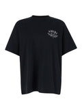 Amiri Men Black Crewneck T-Shirt With Amiri Arts District Logo Print In Cotton Man