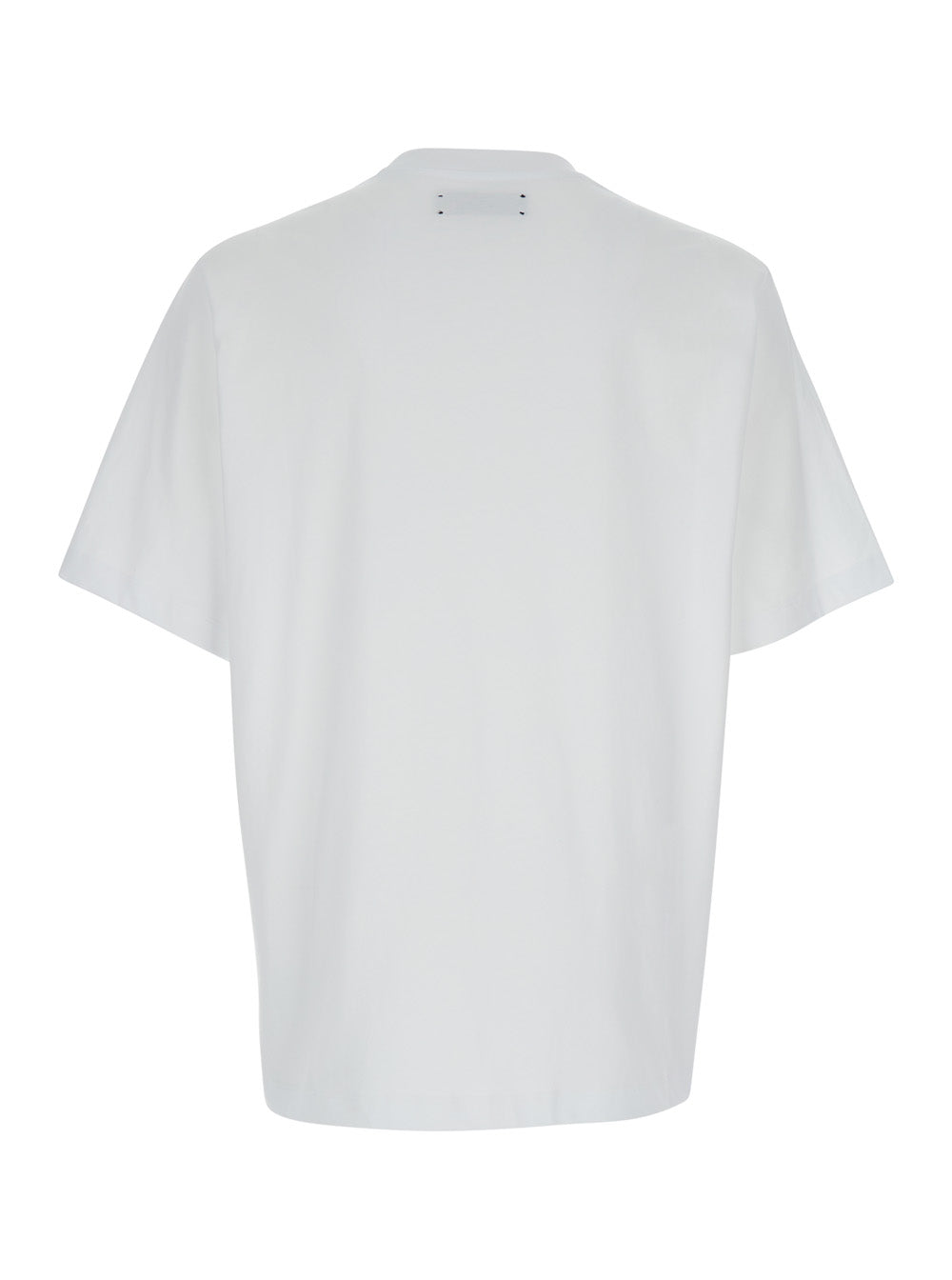 Amiri Men Crew Neck T-Shirt With Logo Lettering Print In White Cotton For Men