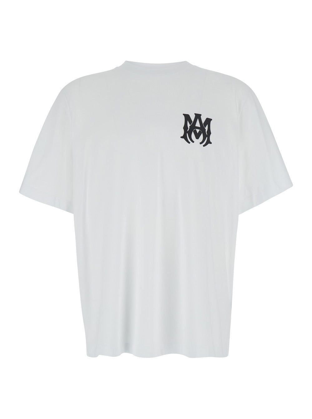 Amiri Men Oversized T-Shirt With Contrast Logo Print In White Cotton For Men