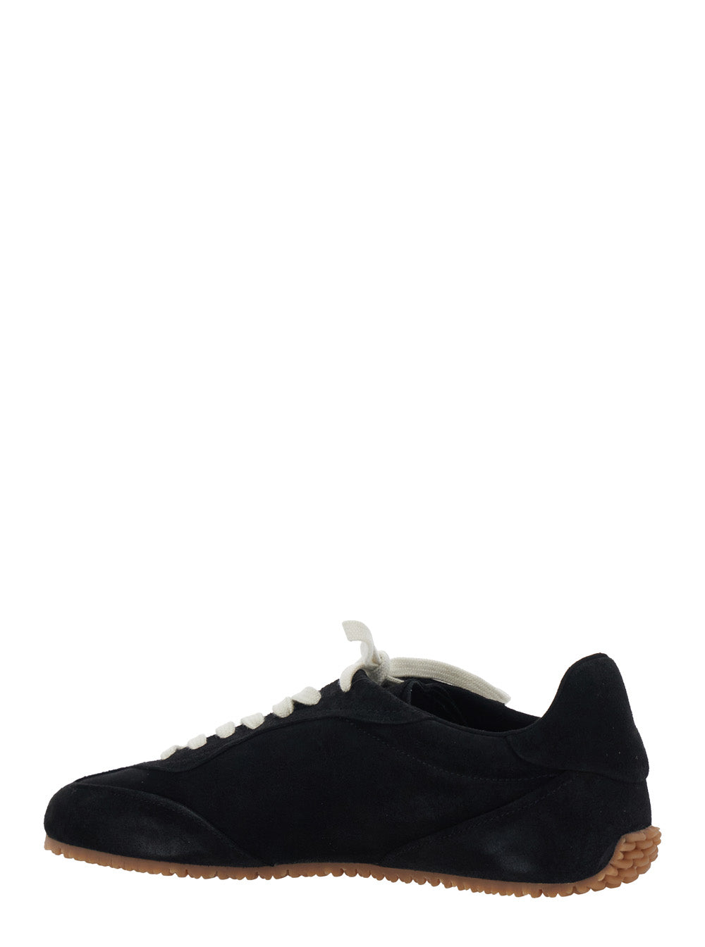 Axel Arigato Men Sneaker 'Daze Runner' With Logo On The Tongue And Grooved Sole In Black Suede Men