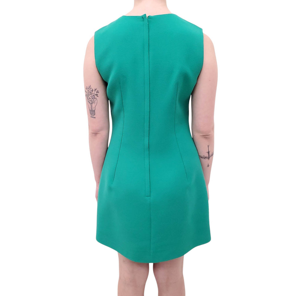 DOLCE & GABBANA GREEN SHIFT DRESS - SIZE 44