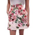 DOLCE & GABBANA FLORAL BROCADE AND EMBROIDERED SKIRT - SIZE 38