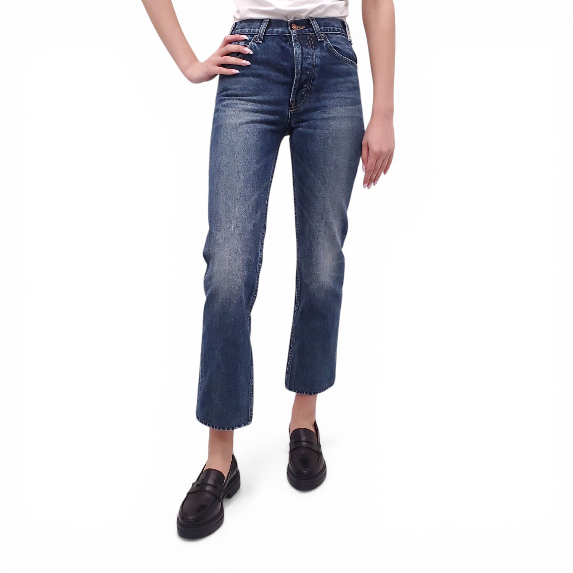 NILI LOTAN DARK WASH 'SMITH' JEANS - SIZE 24