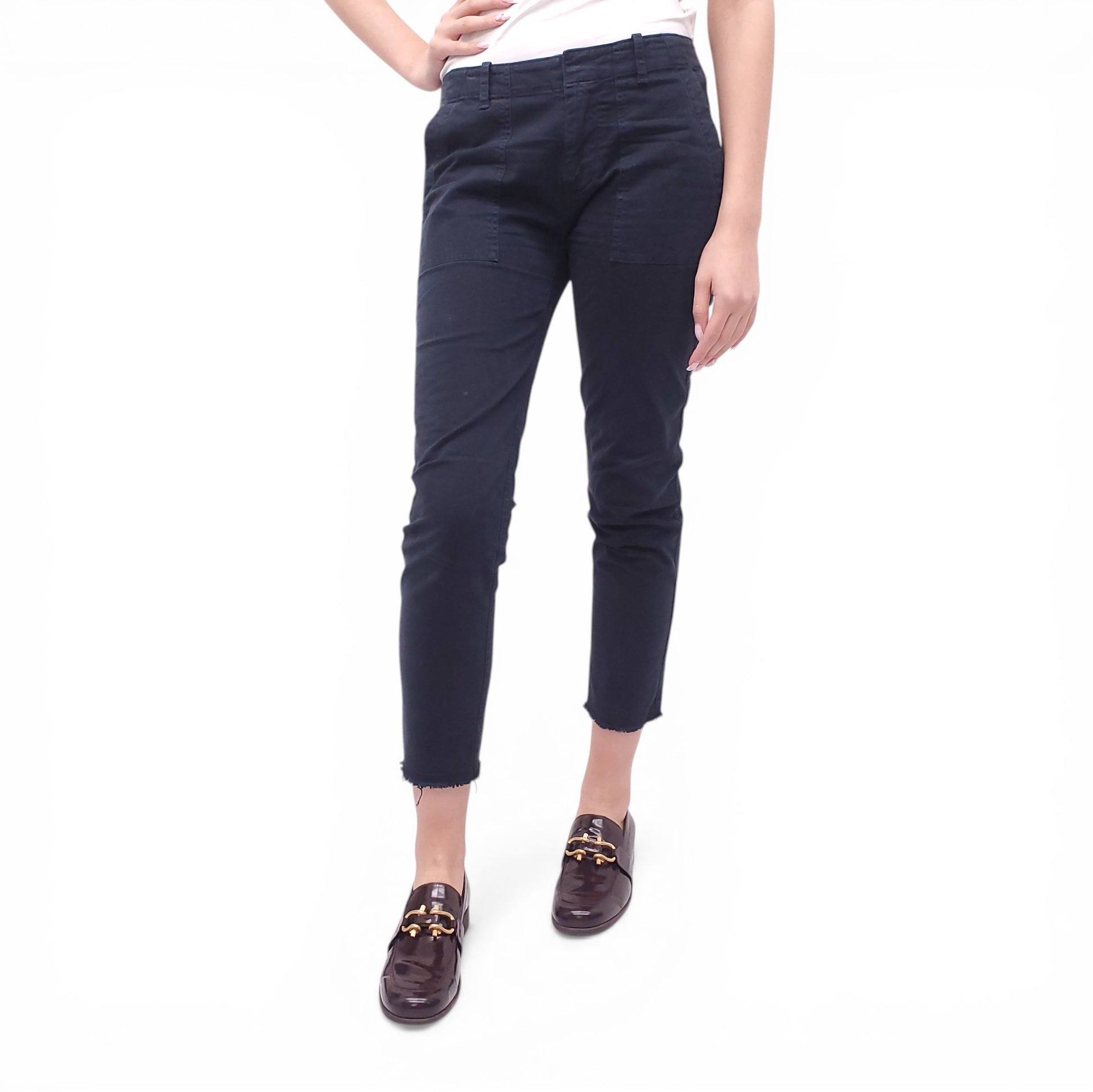 NILI LOTAN NAVY UTILITY CARGO PANTS - SIZE 2
