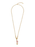 Chloé Women Gold-Colored Necklace With Chain Design And Front Pendant In Brass For Women