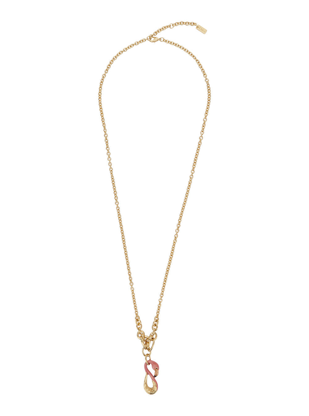 Chloé Women Gold-Colored Necklace With Chain Design And Front Pendant In Brass For Women