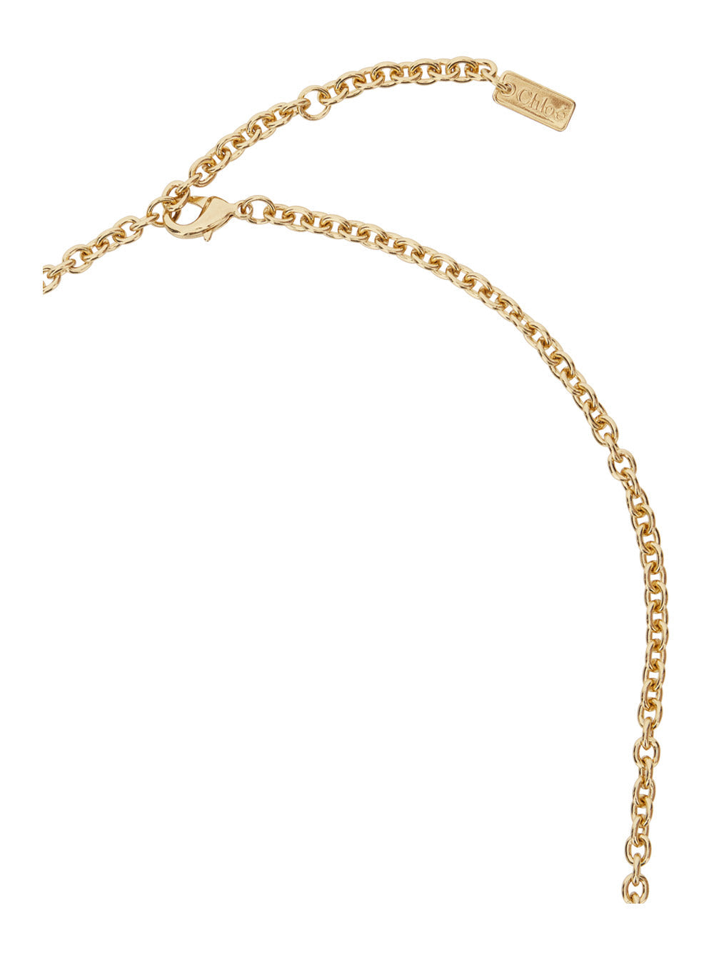 Chloé Women Gold-Colored Necklace With Chain Design And Front Pendant In Brass For Women